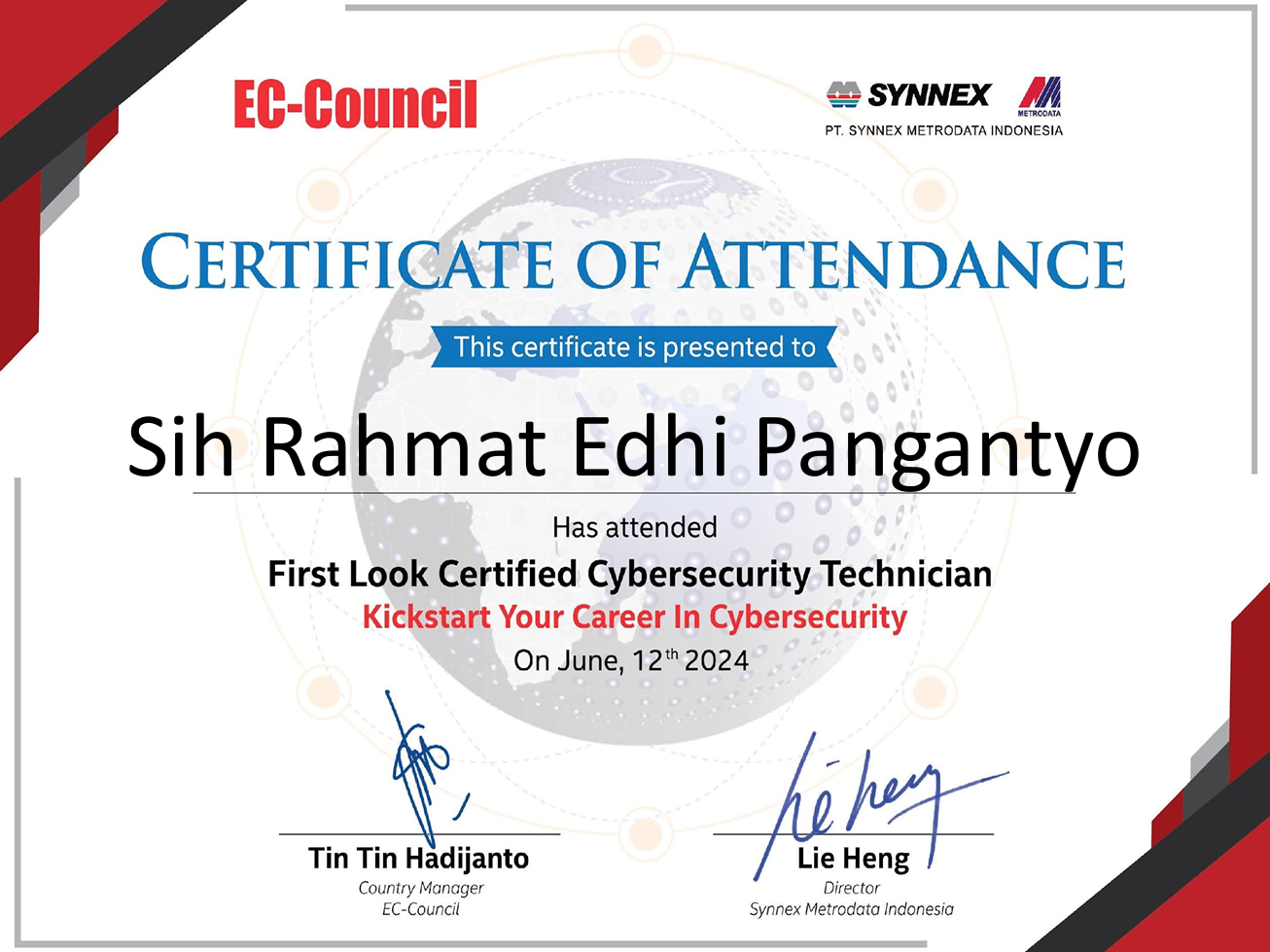 Certificate of Attendance