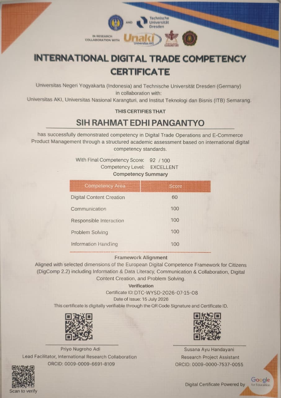 International Digital Trade Competency Certificate